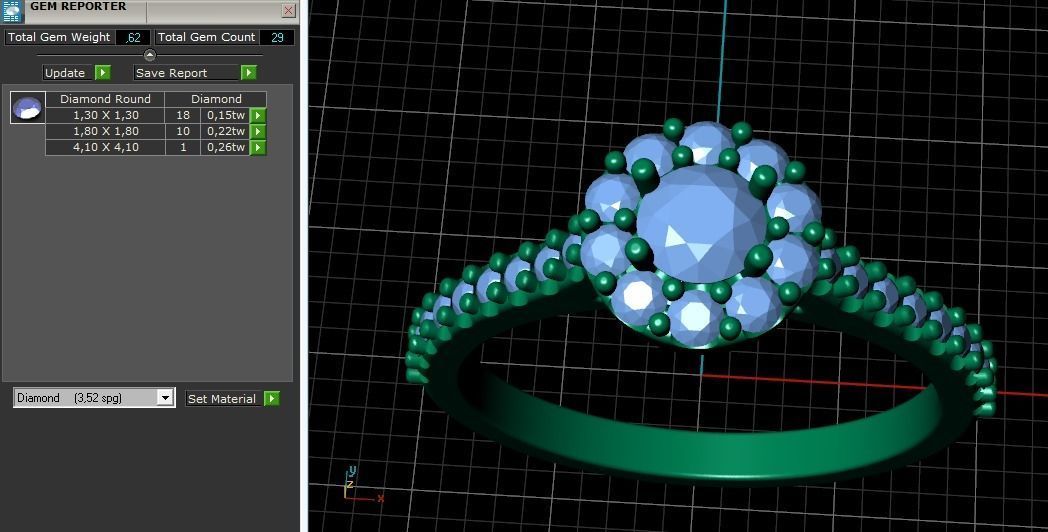 Ring N011449 3D print model_9