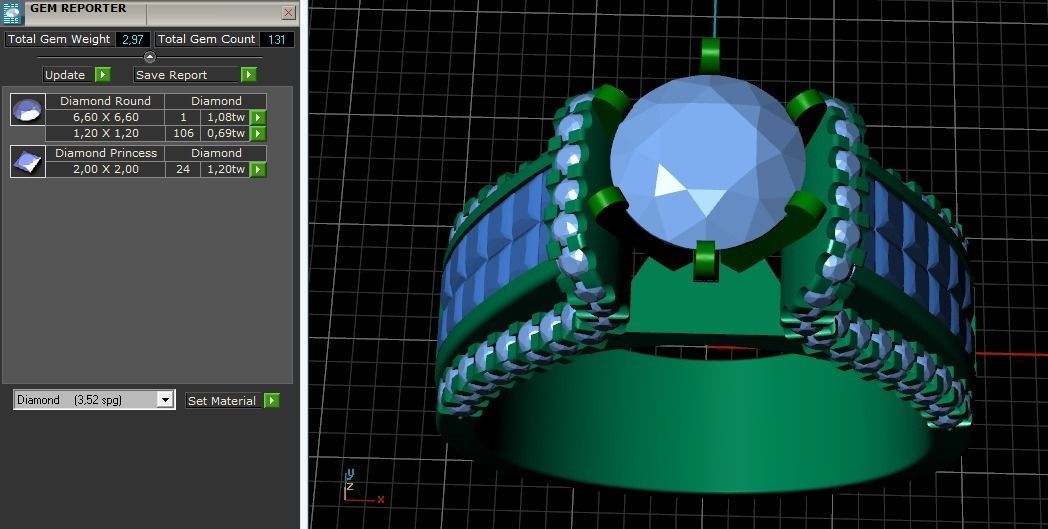 Ring N011447 3D print model_10