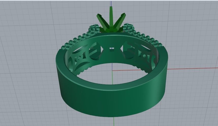 Ring N011447 3D print model_3