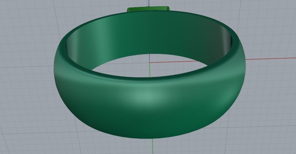 Ring crown N011434 3D print model_4