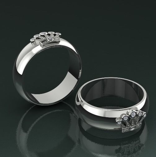 Ring crown N011434 3D print model_1