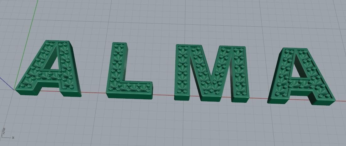 Letters A L M A N011433 3D print model_2