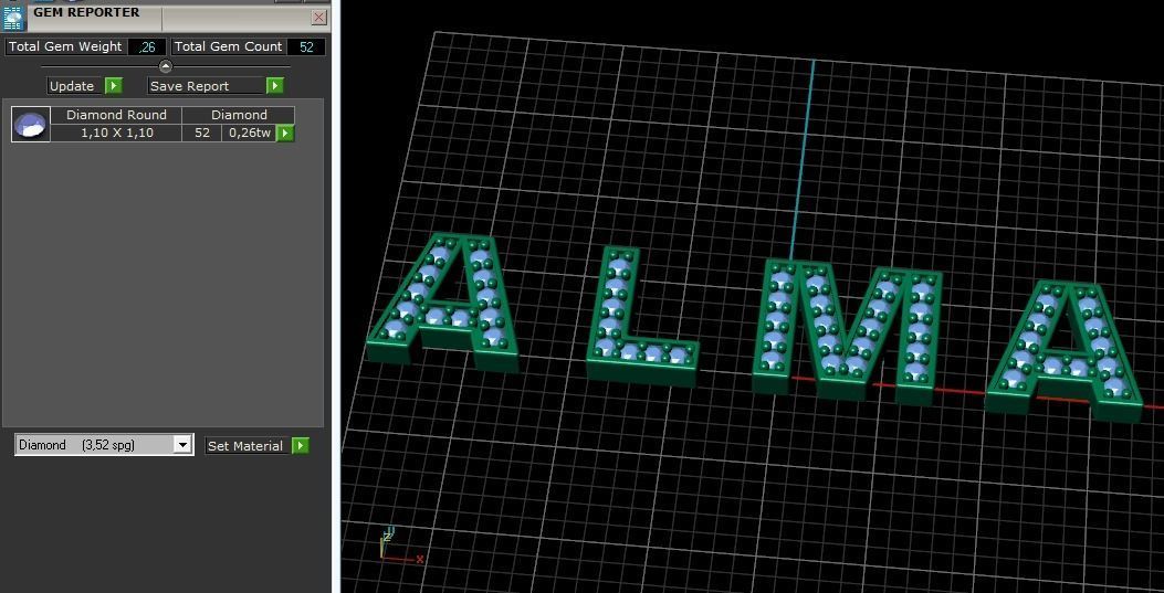 Letters A L M A N011433 3D print model_8