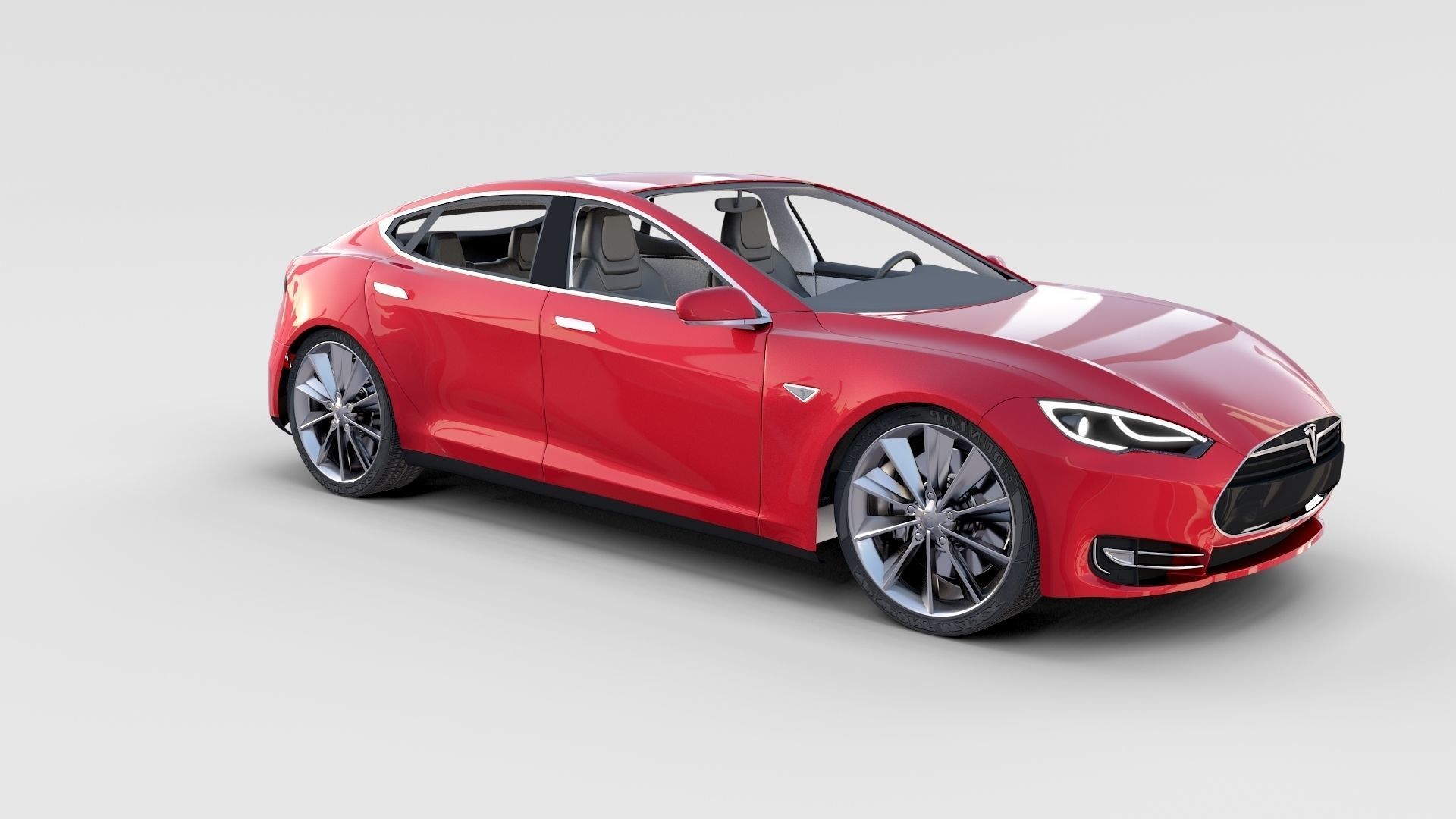 Tesla Model S with chassis-interior rev 3D model_11