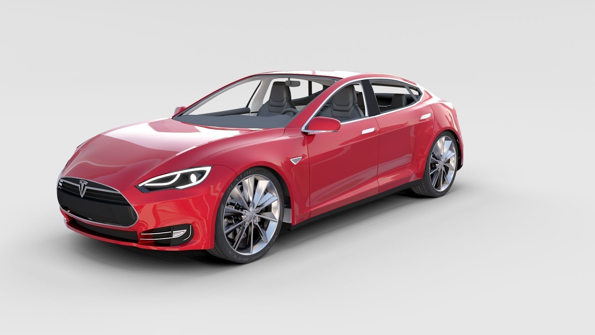 Tesla Model S with chassis-interior rev 3D model_49