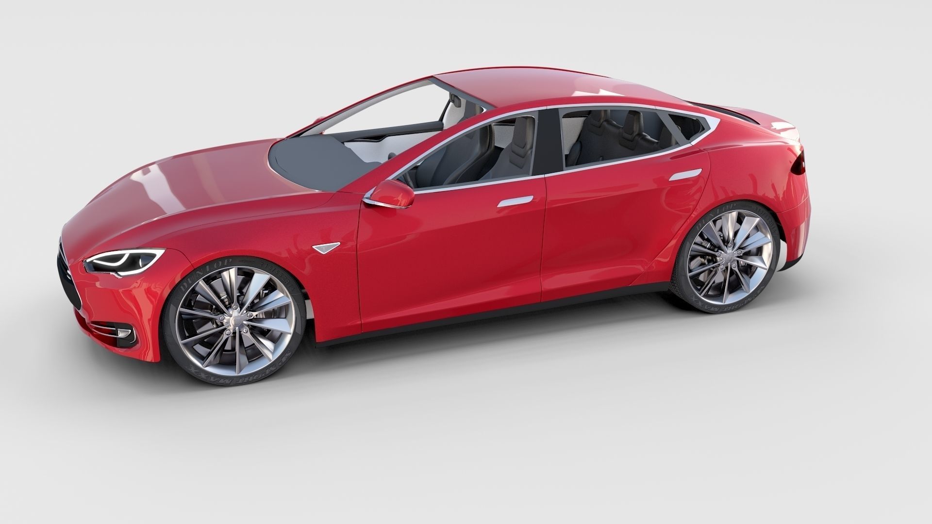 Tesla Model S with chassis-interior rev 3D model_16
