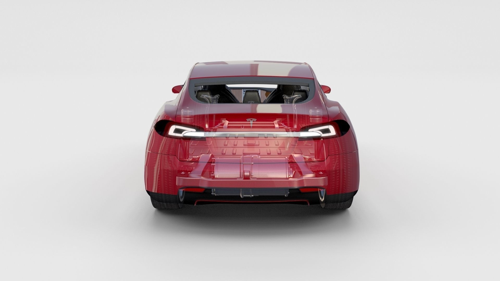 Tesla Model S with chassis-interior rev 3D model_71