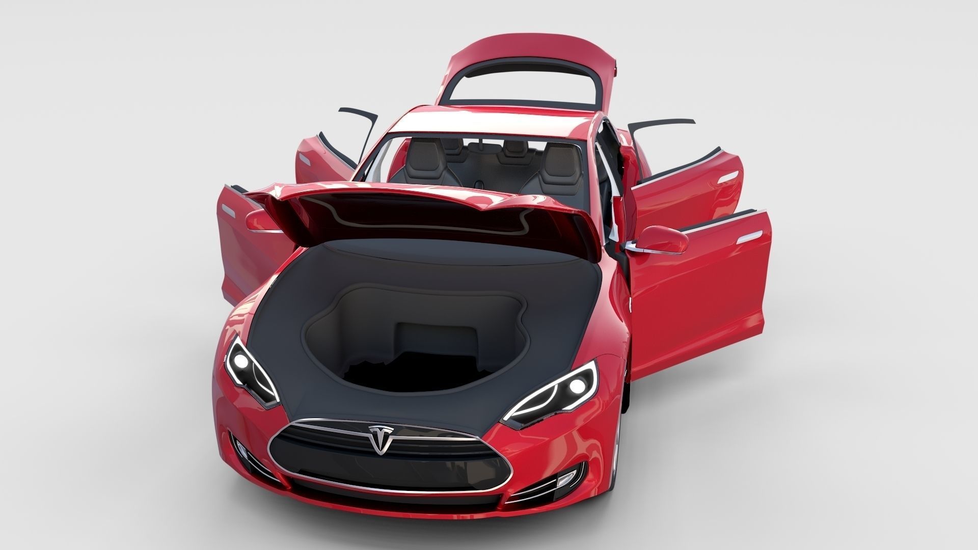Tesla Model S with chassis-interior rev 3D model_73