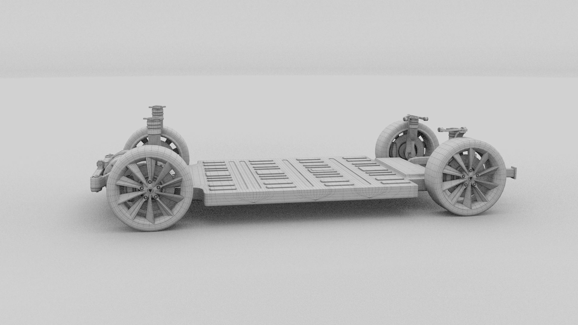 Tesla Model S with chassis-interior rev 3D model_8