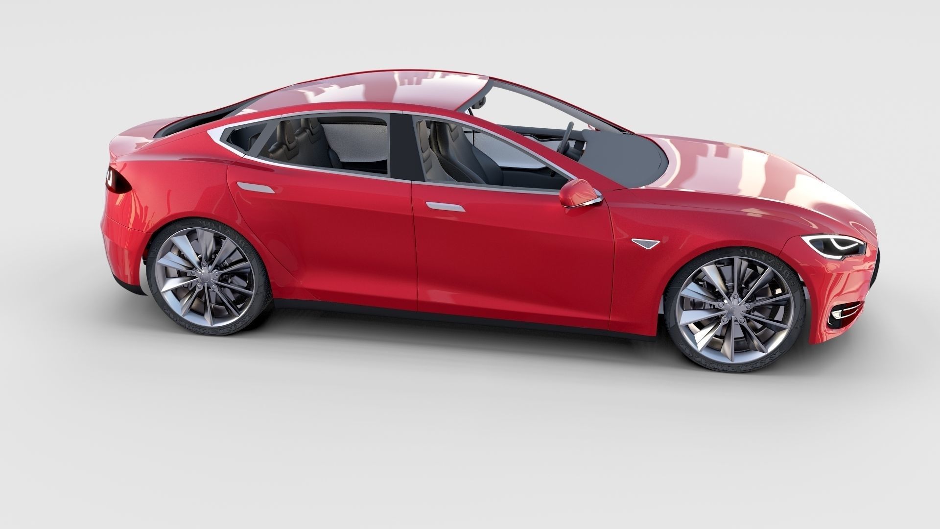 Tesla Model S with chassis-interior rev 3D model_22