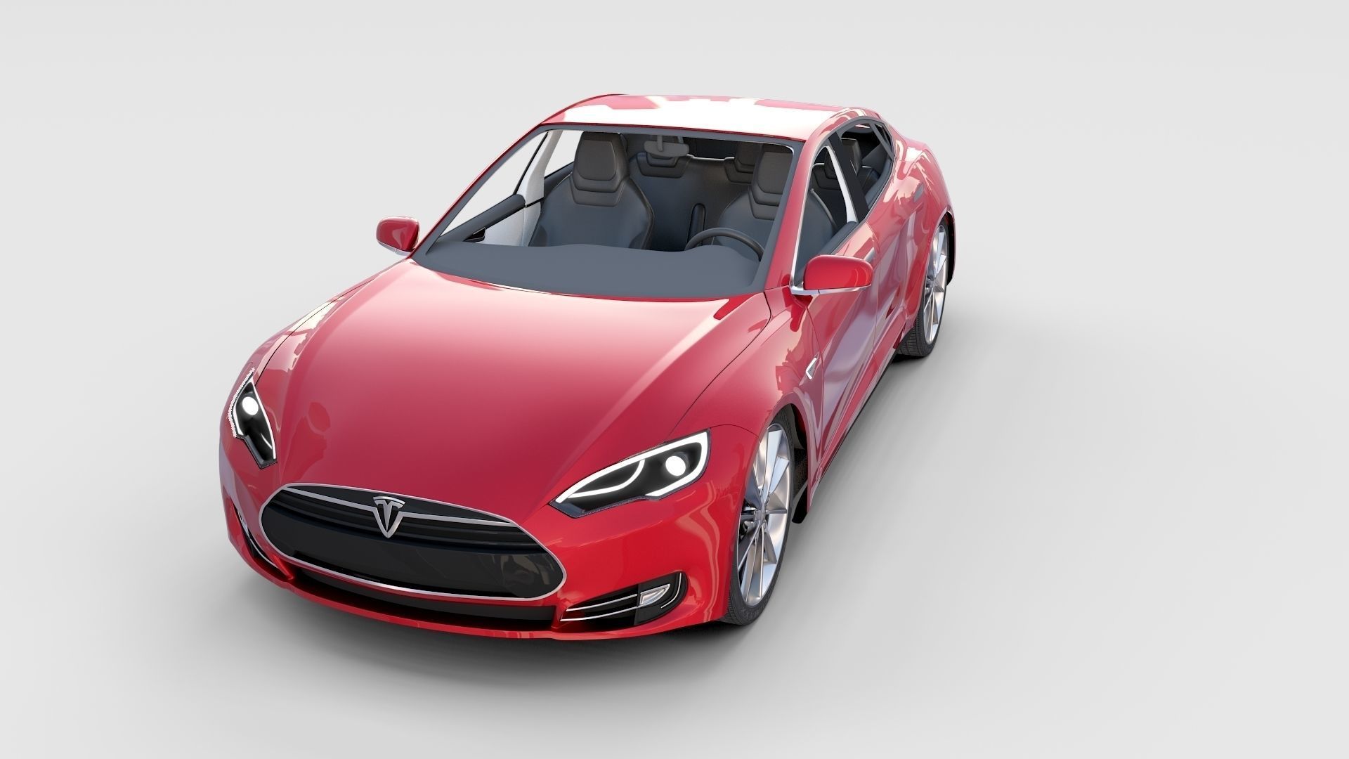 Tesla Model S with chassis-interior rev 3D model_25