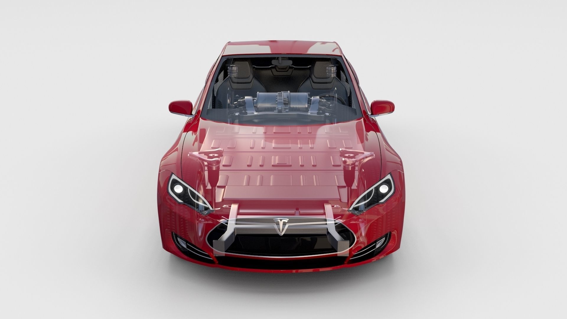 Tesla Model S with chassis-interior rev 3D model_51