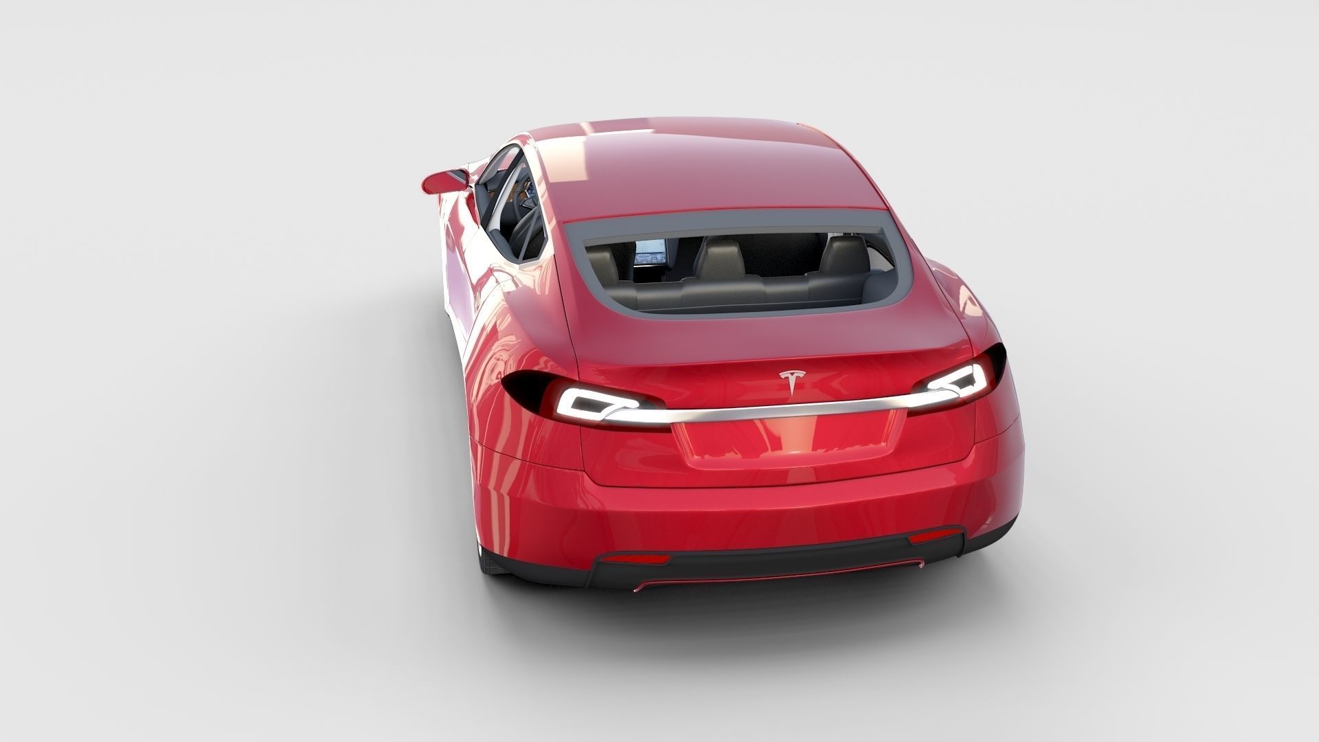 Tesla Model S with chassis-interior rev 3D model_23