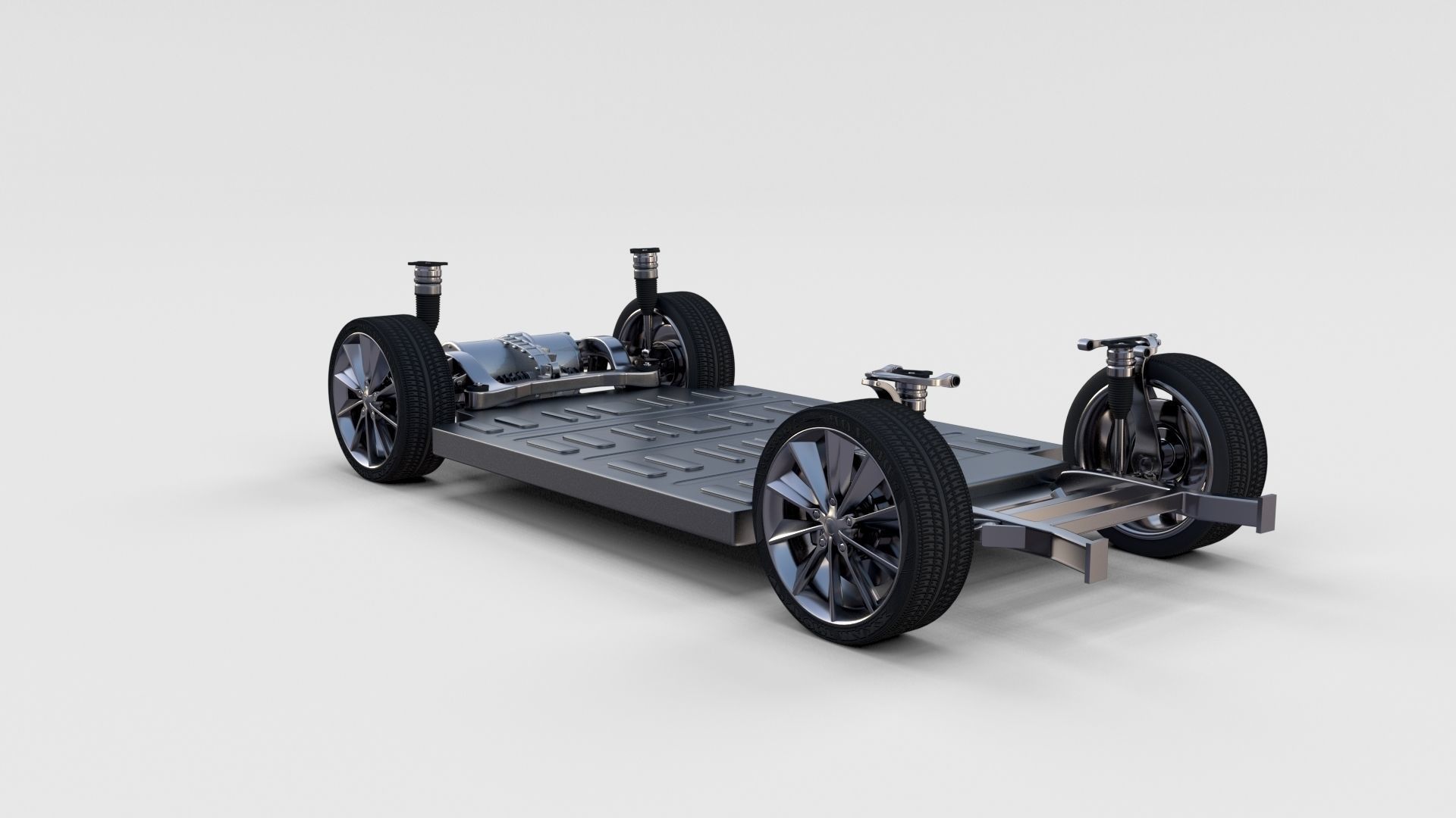 Tesla Model S with chassis-interior rev 3D model_53