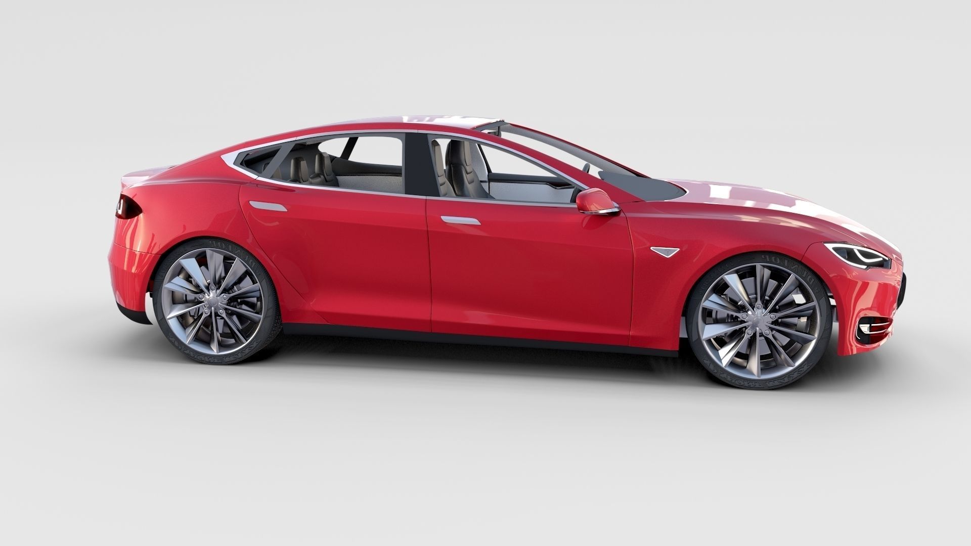 Tesla Model S with chassis-interior rev 3D model_6