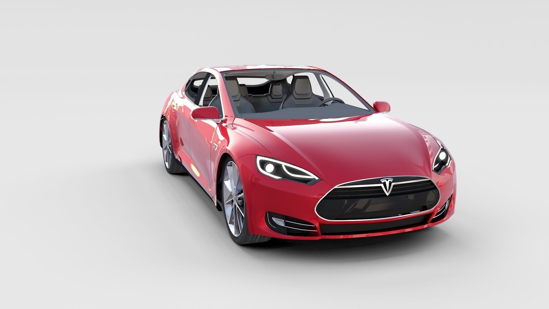 Tesla Model S with chassis-interior rev 3D model_1