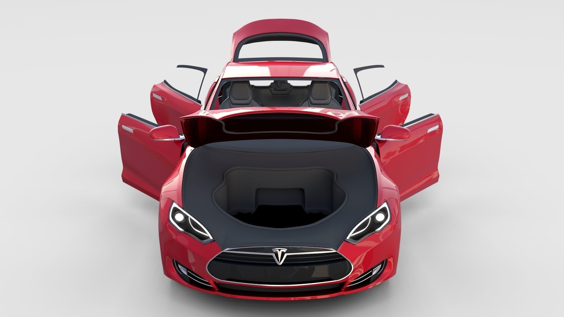 Tesla Model S with chassis-interior rev 3D model_69