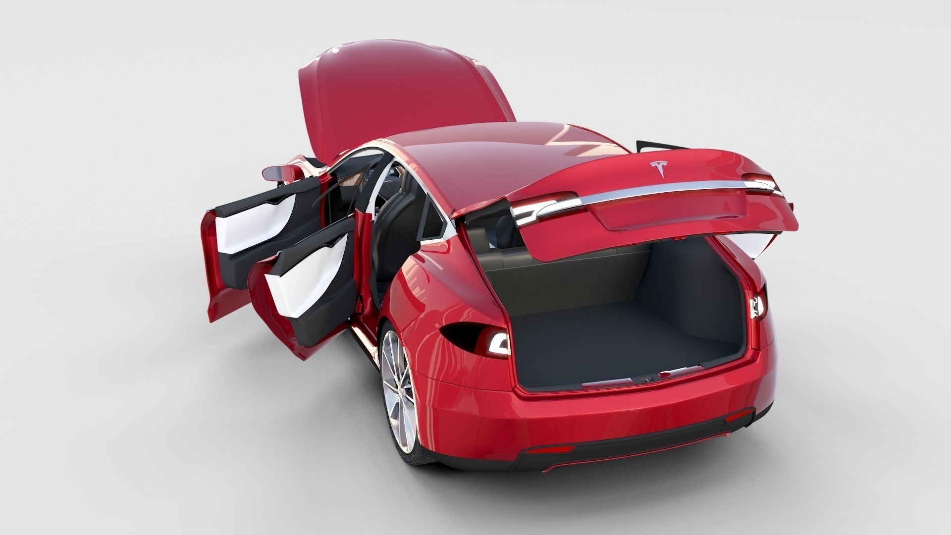 Tesla Model S with chassis-interior rev 3D model_56