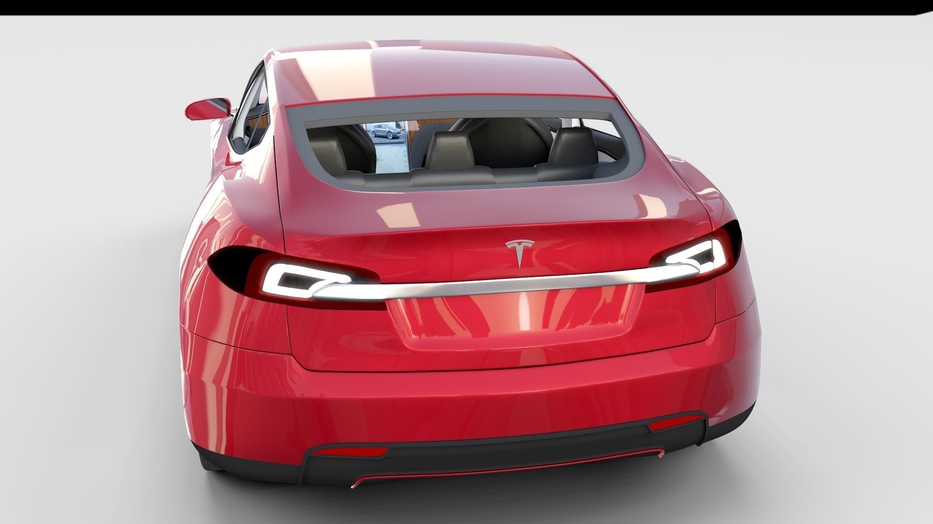 Tesla Model S with chassis-interior rev 3D model_74