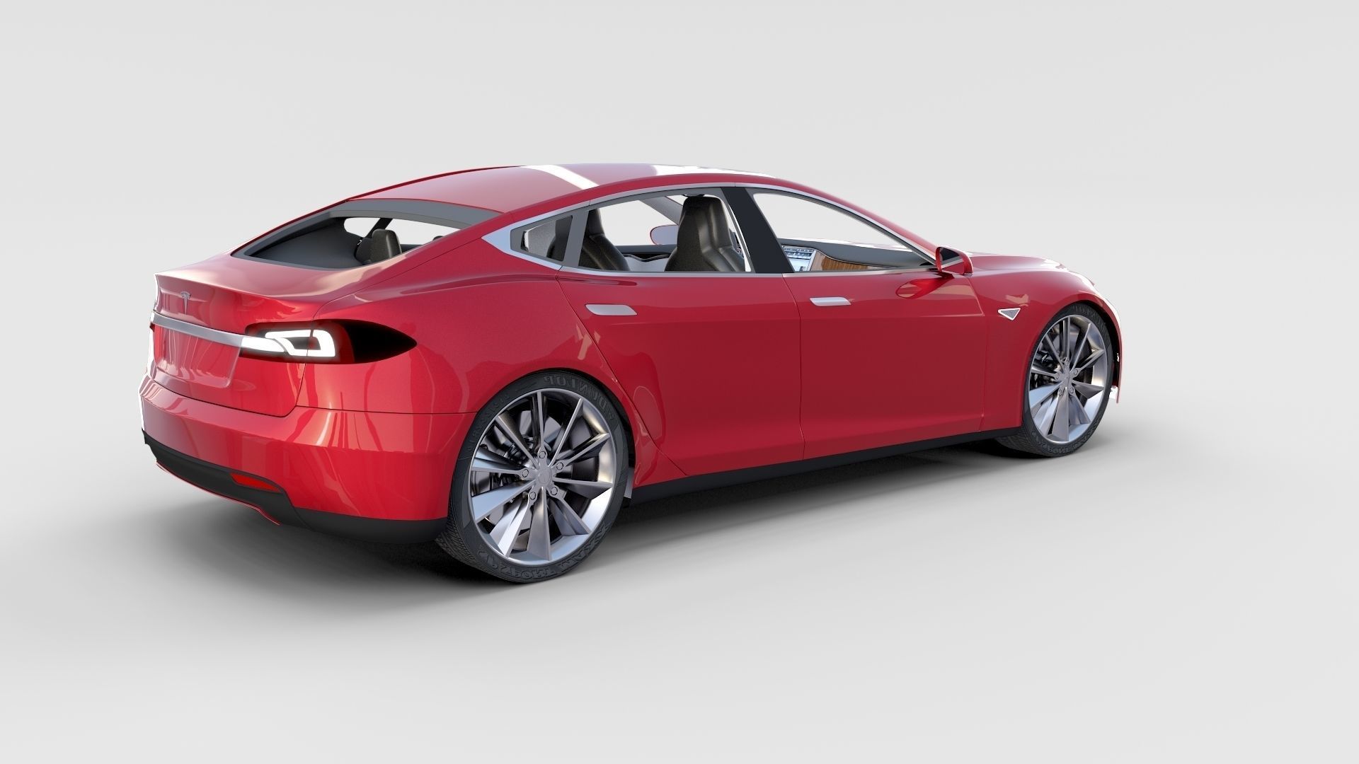 Tesla Model S with chassis-interior rev 3D model_5