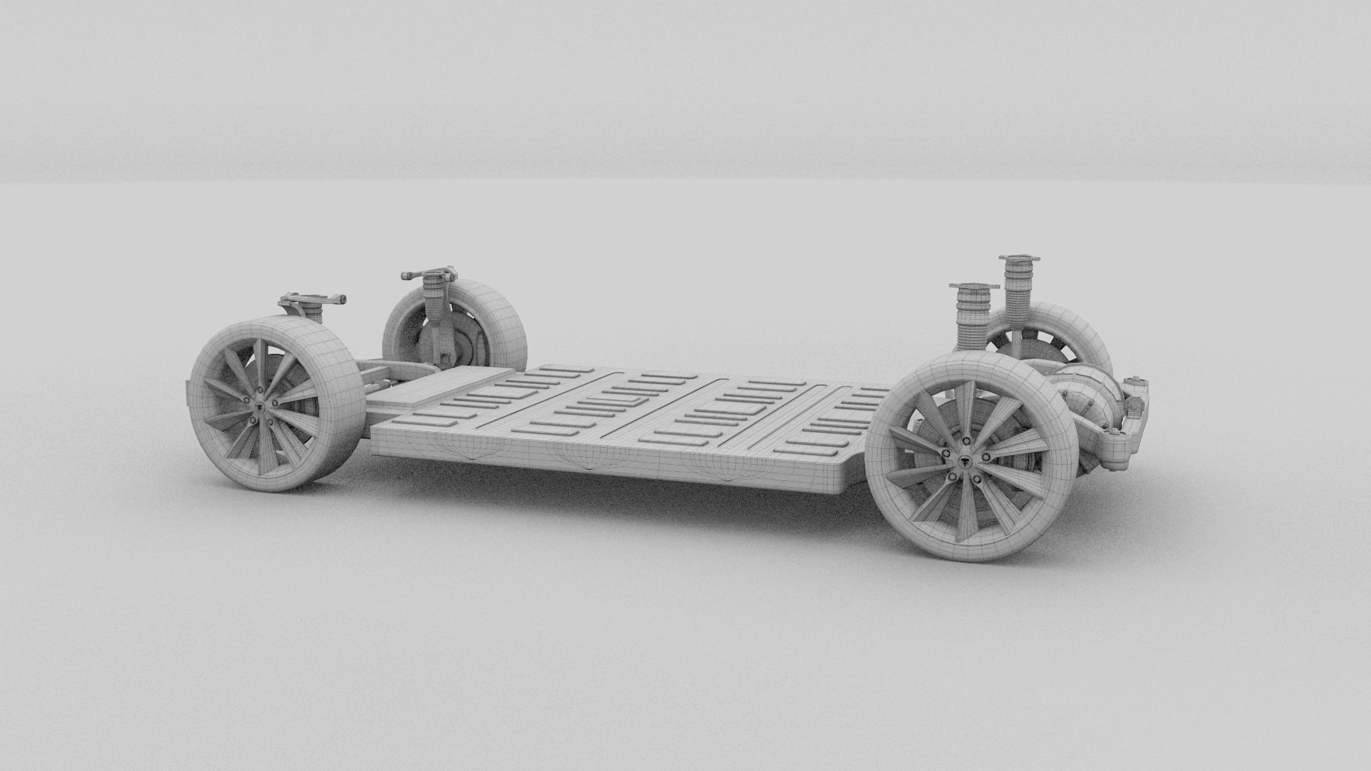 Tesla Model S with chassis-interior rev 3D model_21