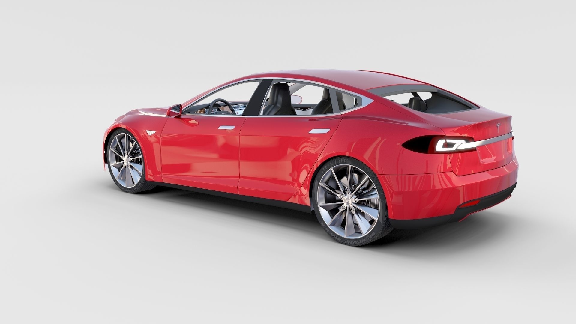 Tesla Model S with chassis-interior rev 3D model_4