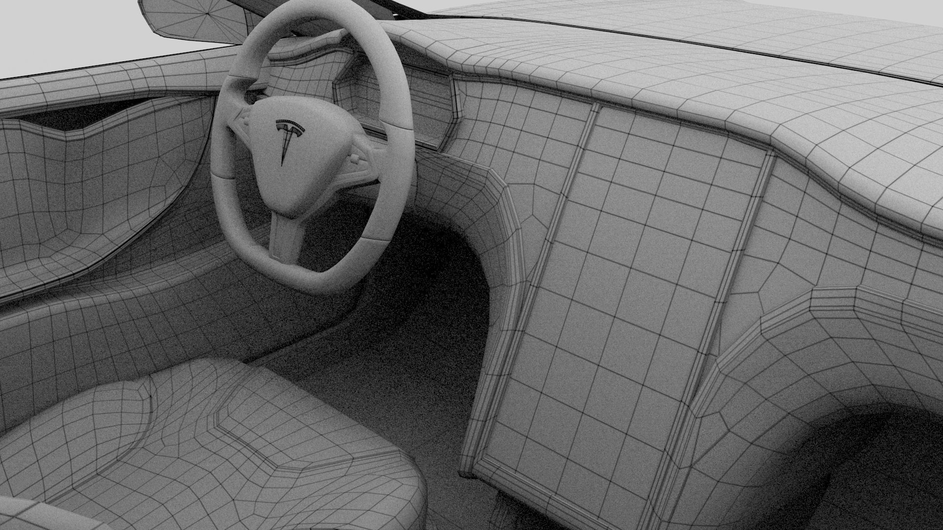 Tesla Model S with chassis-interior rev 3D model_44