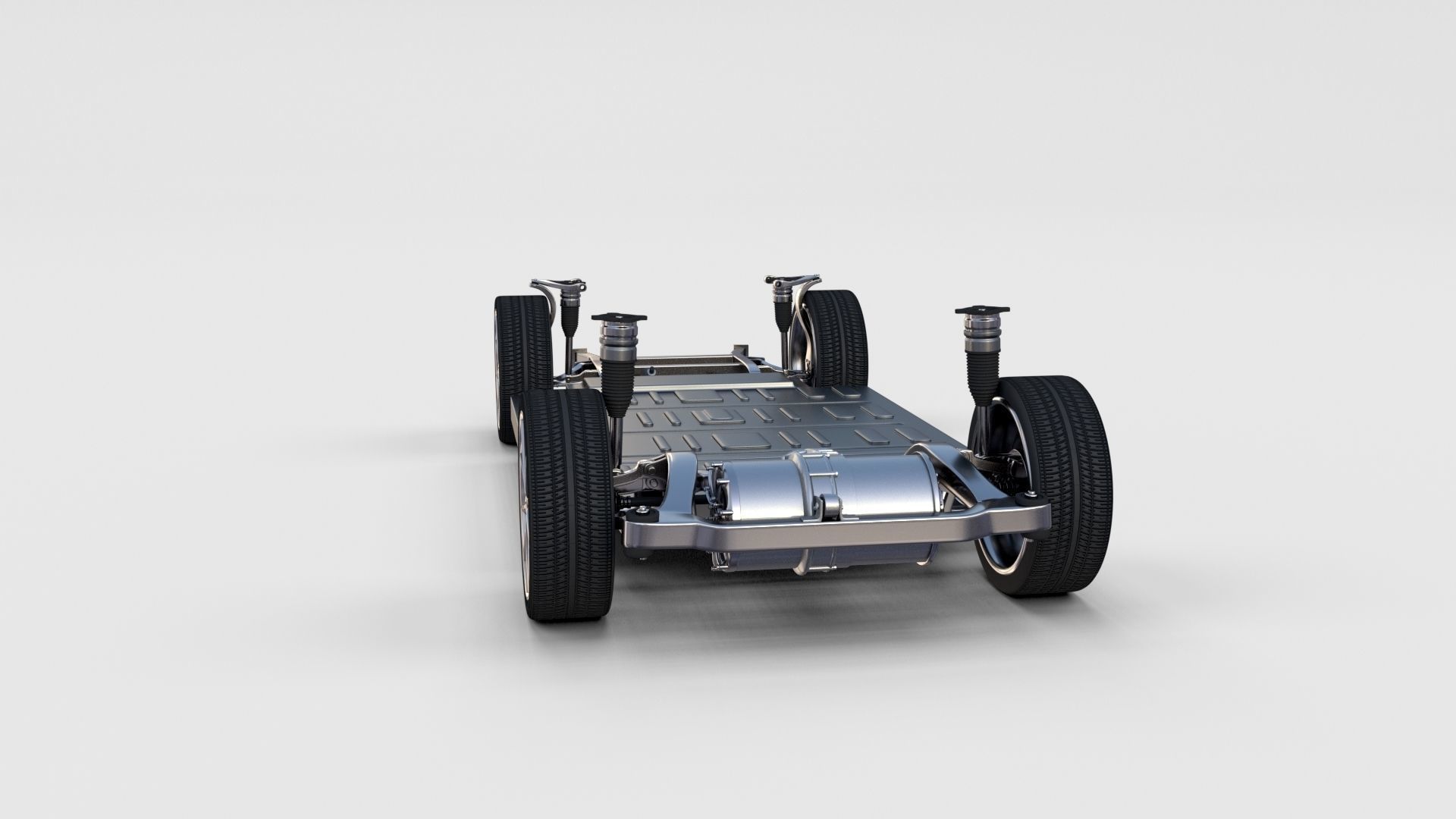 Tesla Model S with chassis-interior rev 3D model_68