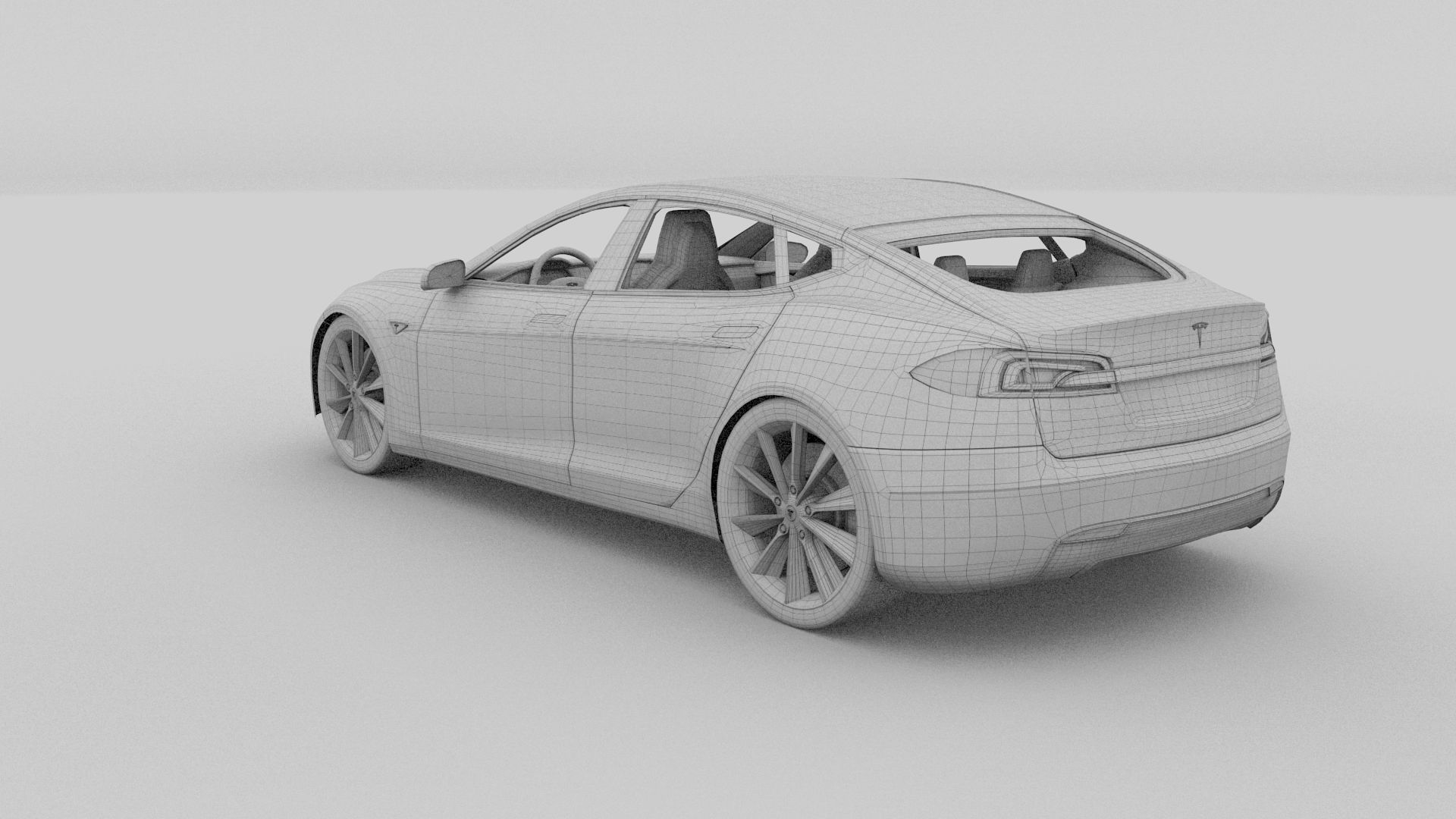Tesla Model S with chassis-interior rev 3D model_14