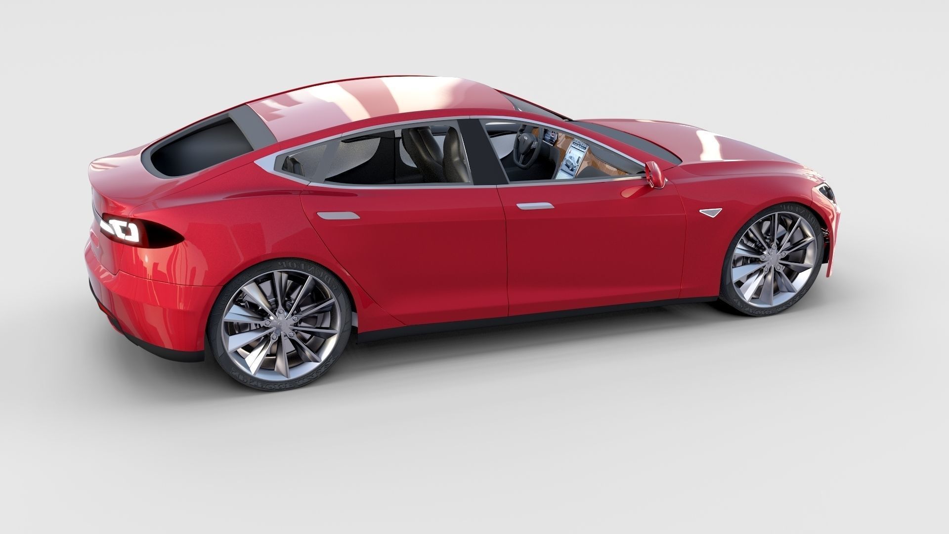 Tesla Model S with chassis-interior rev 3D model_9