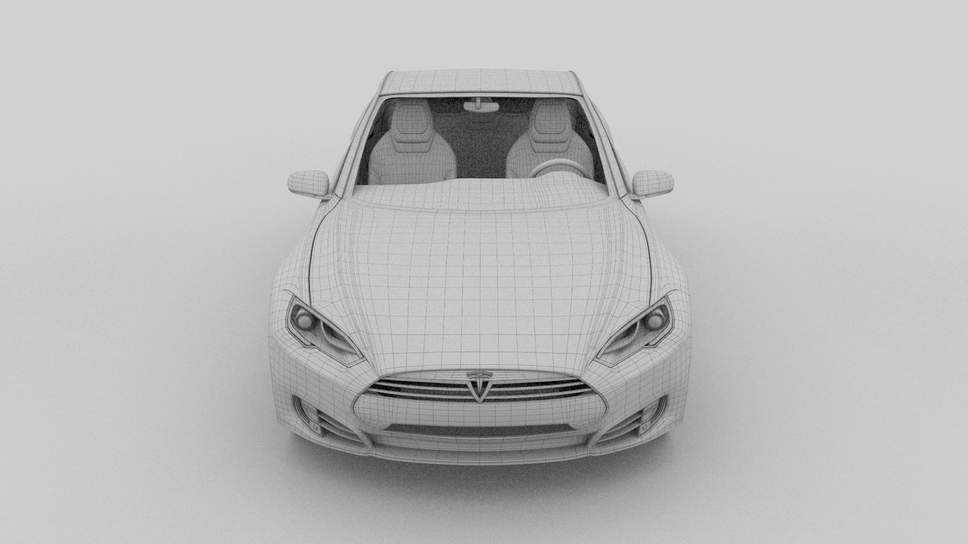 Tesla Model S with chassis-interior rev 3D model_77