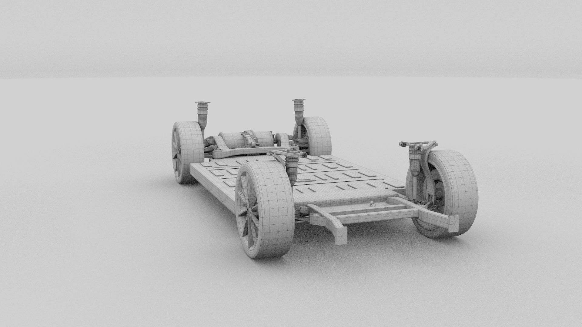 Tesla Model S with chassis-interior rev 3D model_81