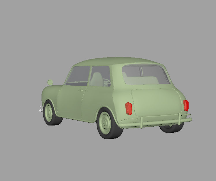 Toy Car Low-poly 3D model_1
