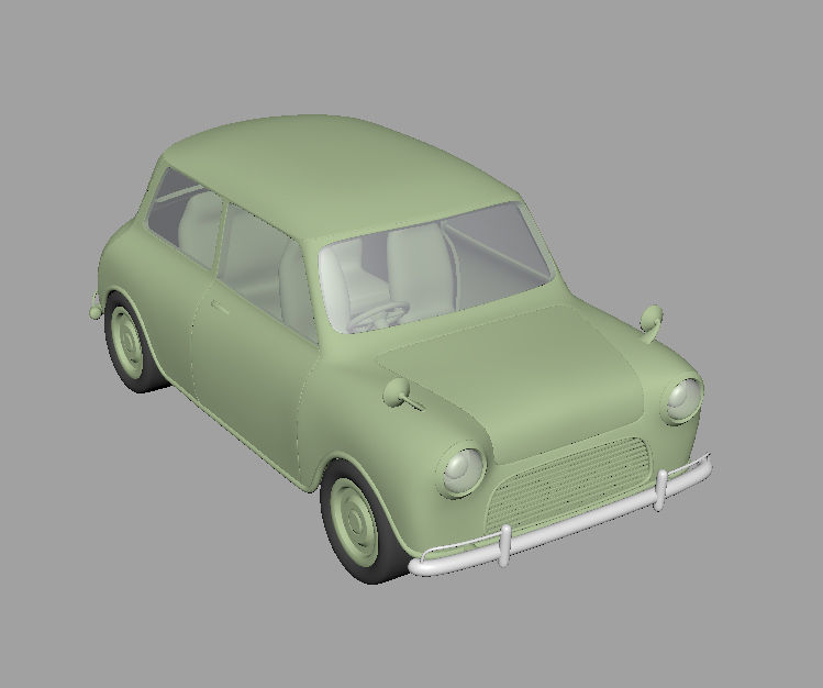 Toy Car Low-poly 3D model_2