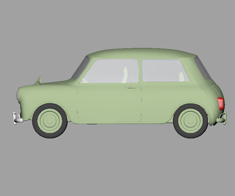 Toy Car Low-poly 3D model_4