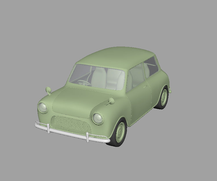 Toy Car Low-poly 3D model_3