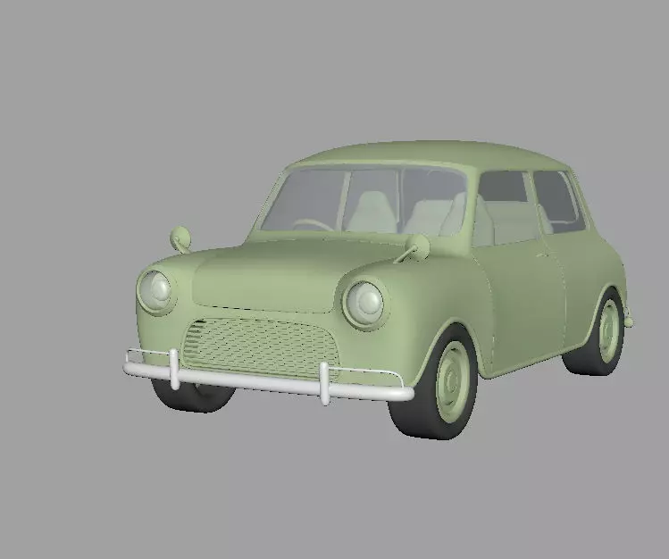 Toy Car Low-poly 3D model_0