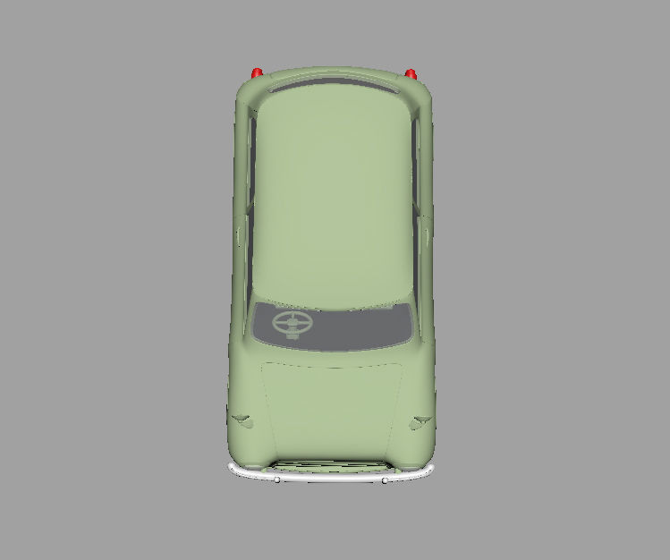 Toy Car Low-poly 3D model_5