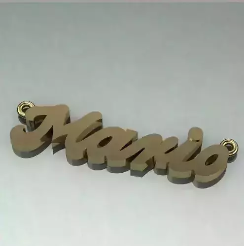 Pendant inscription Mario N011513