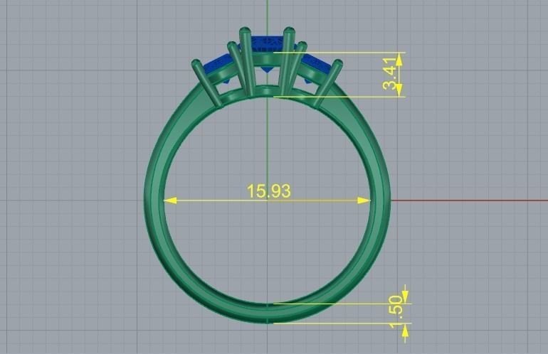 Soliter ring N011512 3D print model_5