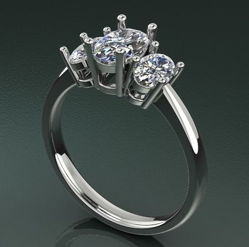 Soliter ring N011512 3D print model_1