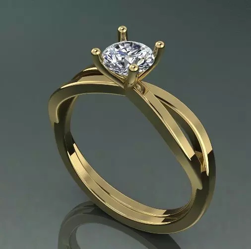 Soliter ring N011498 3D print model_0