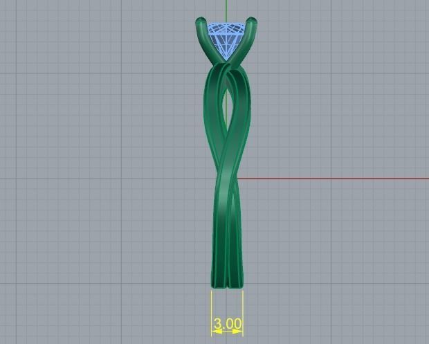 Soliter ring N011498 3D print model_7
