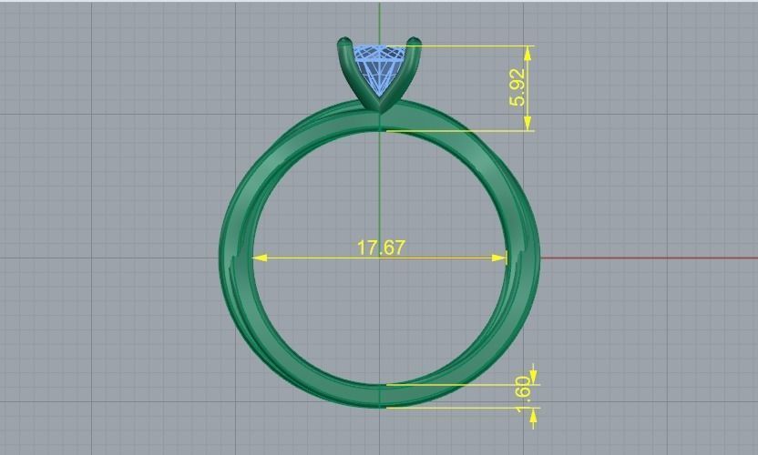 Soliter ring N011498 3D print model_6
