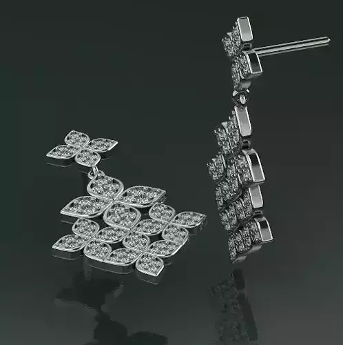 Princess flower earrings N011488