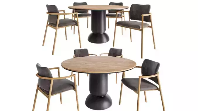 Ludo Dining Table and Lord Dining Armchair