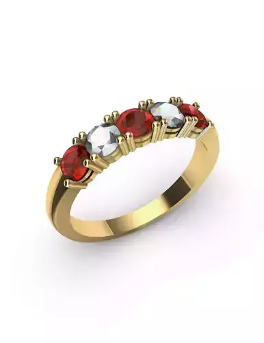 5 Stone Eternity Ring