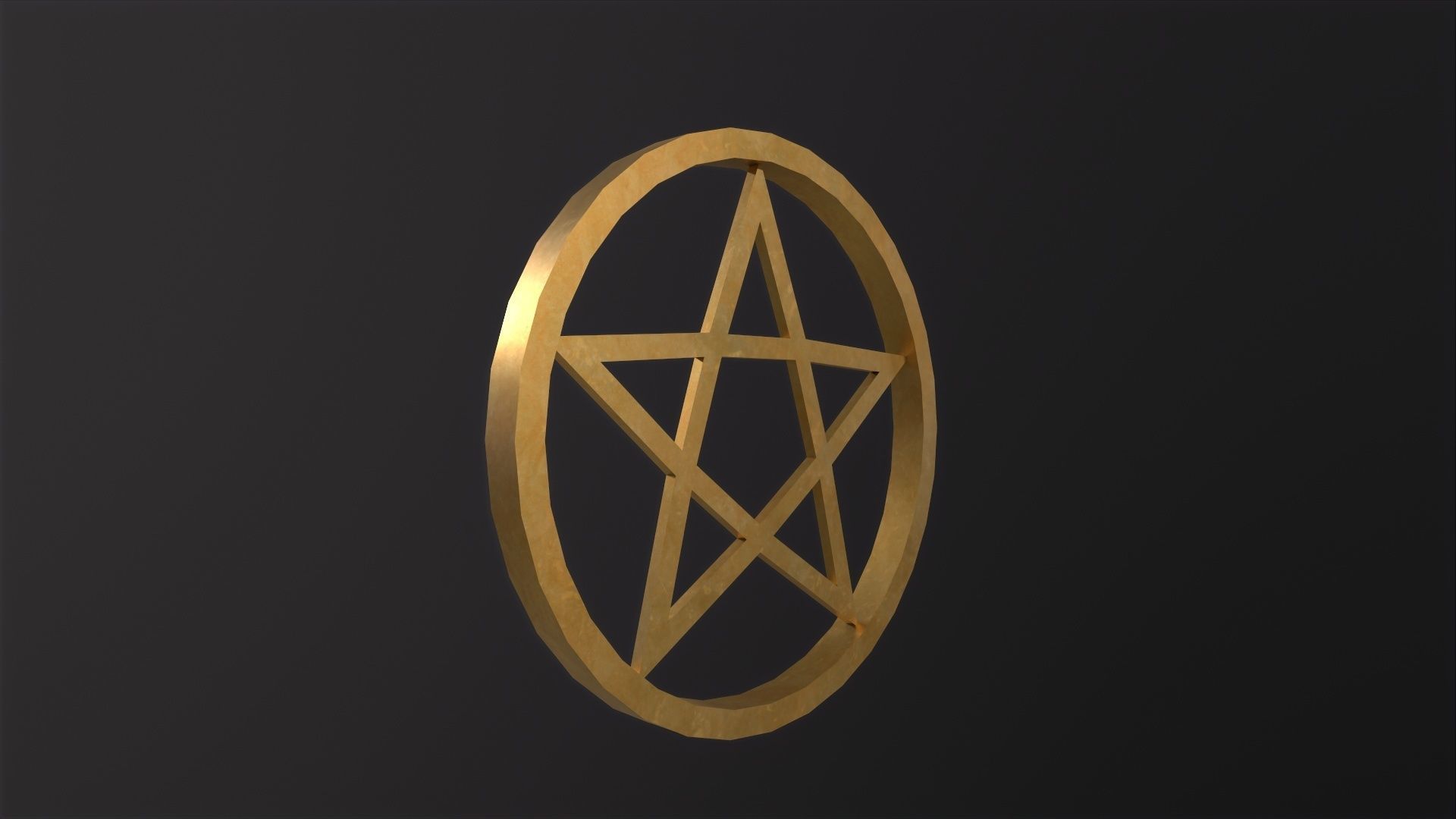 Pentagram Symbol 3D Model Low-poly 3D model_4