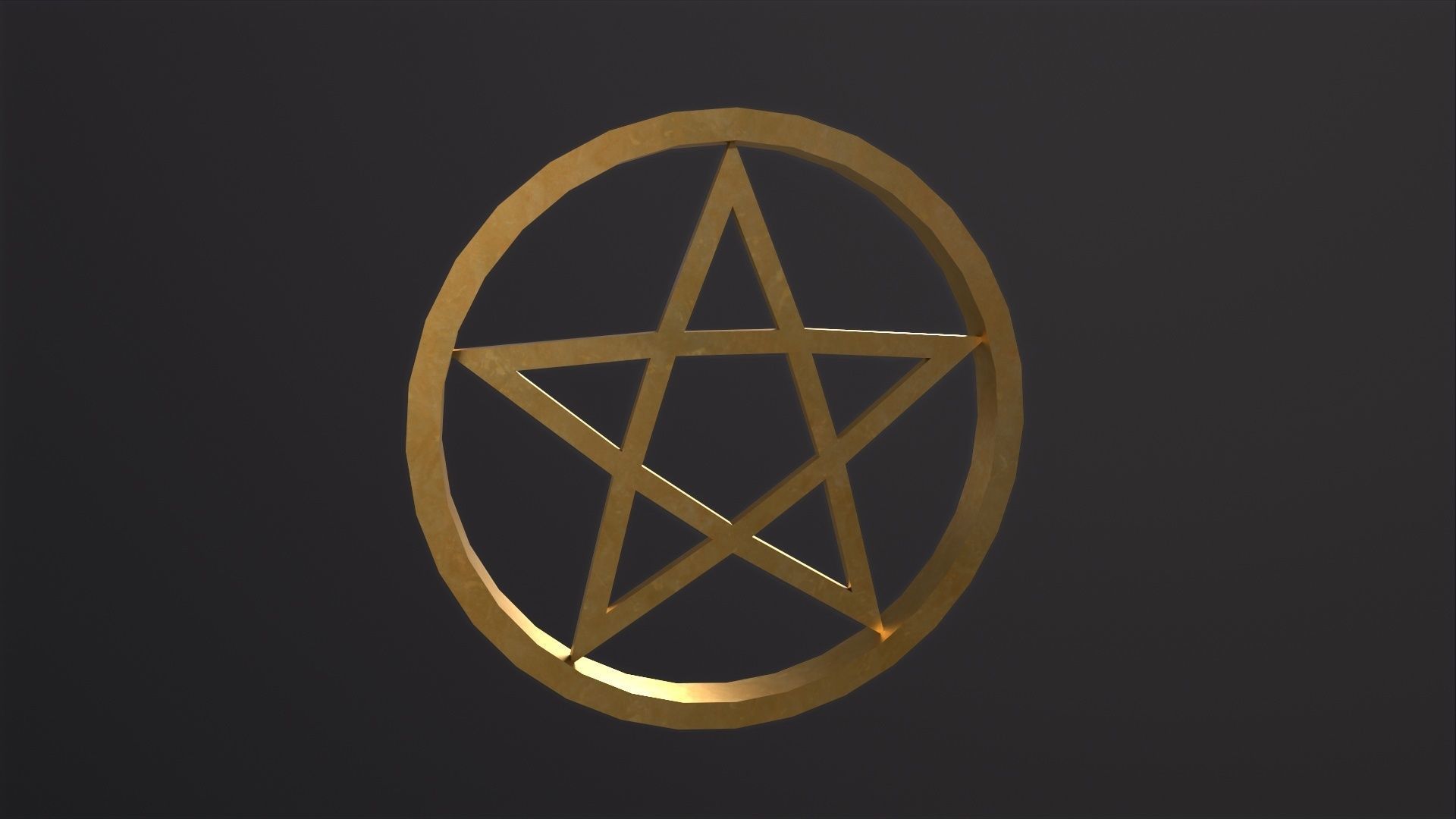 Pentagram Symbol 3D Model Low-poly 3D model_2