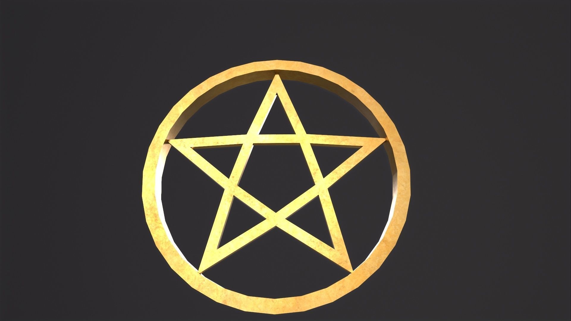 Pentagram Symbol 3D Model Low-poly 3D model_6